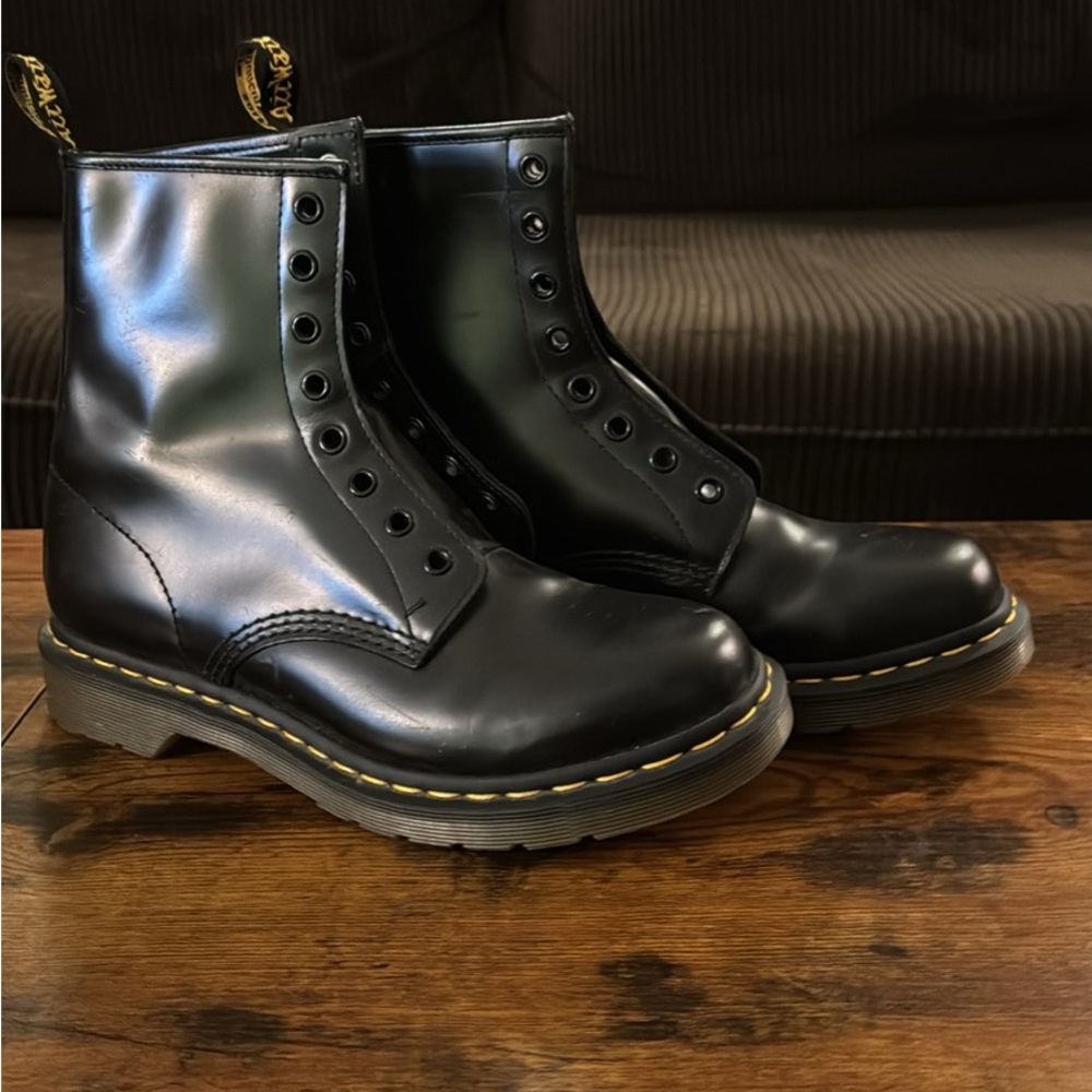 Dr. Martens Shiny Black Combat Boots